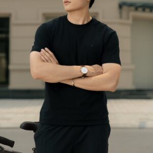 Áo T shirt trơn in logo ngực FSTS001