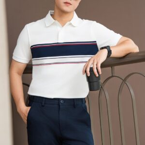 Áo polo kẻ bo tay phối màu GSTP042