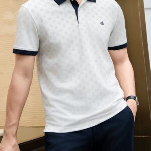 Áo polo monogram in tràn họa tiết GSTP051